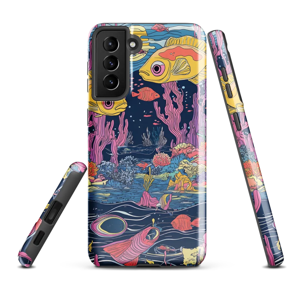Underwater Dreamscape: A Playful Encounter | Phone Case |  S21 Plus | Tough Case | Glossy