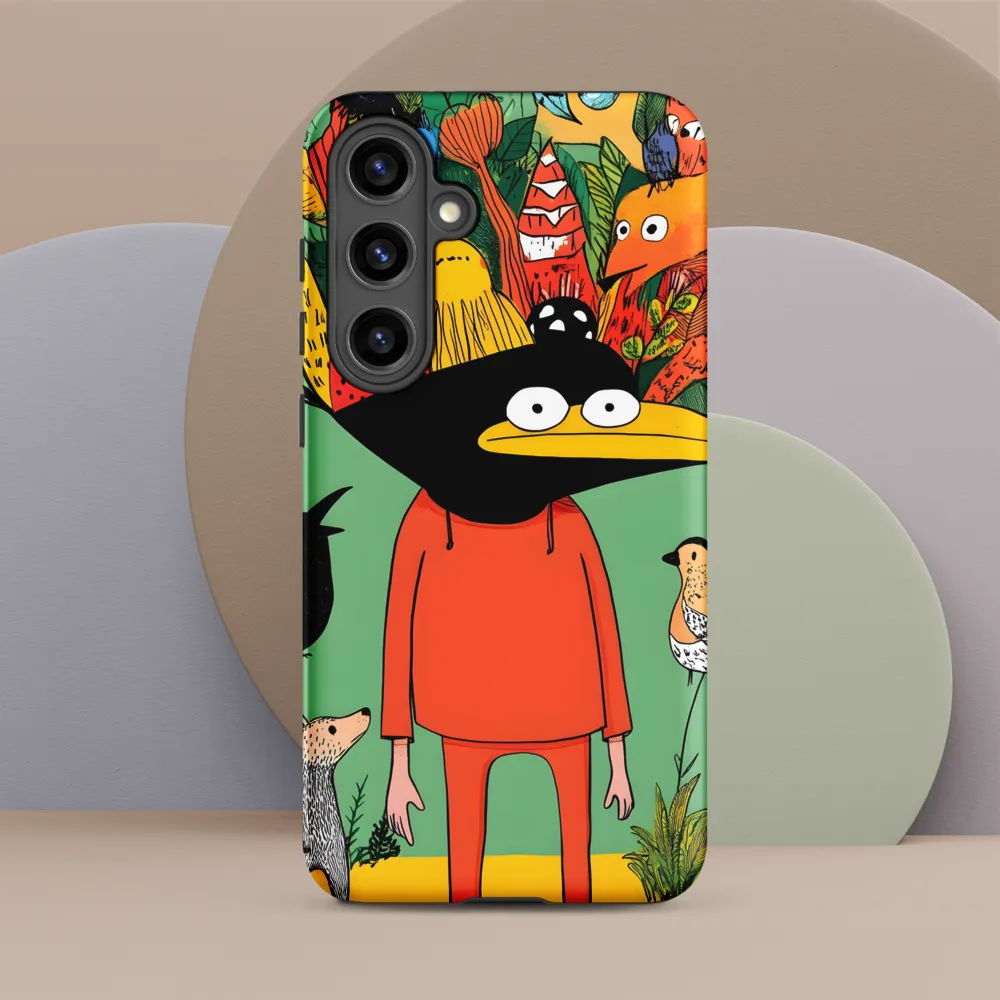Whimsical Encounter in a Colorful Jungle