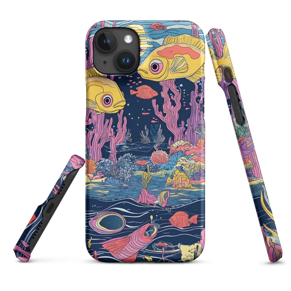 Underwater Dreamscape: A Playful Encounter | Phone Case |  15 Plus | Snap Case | Matte