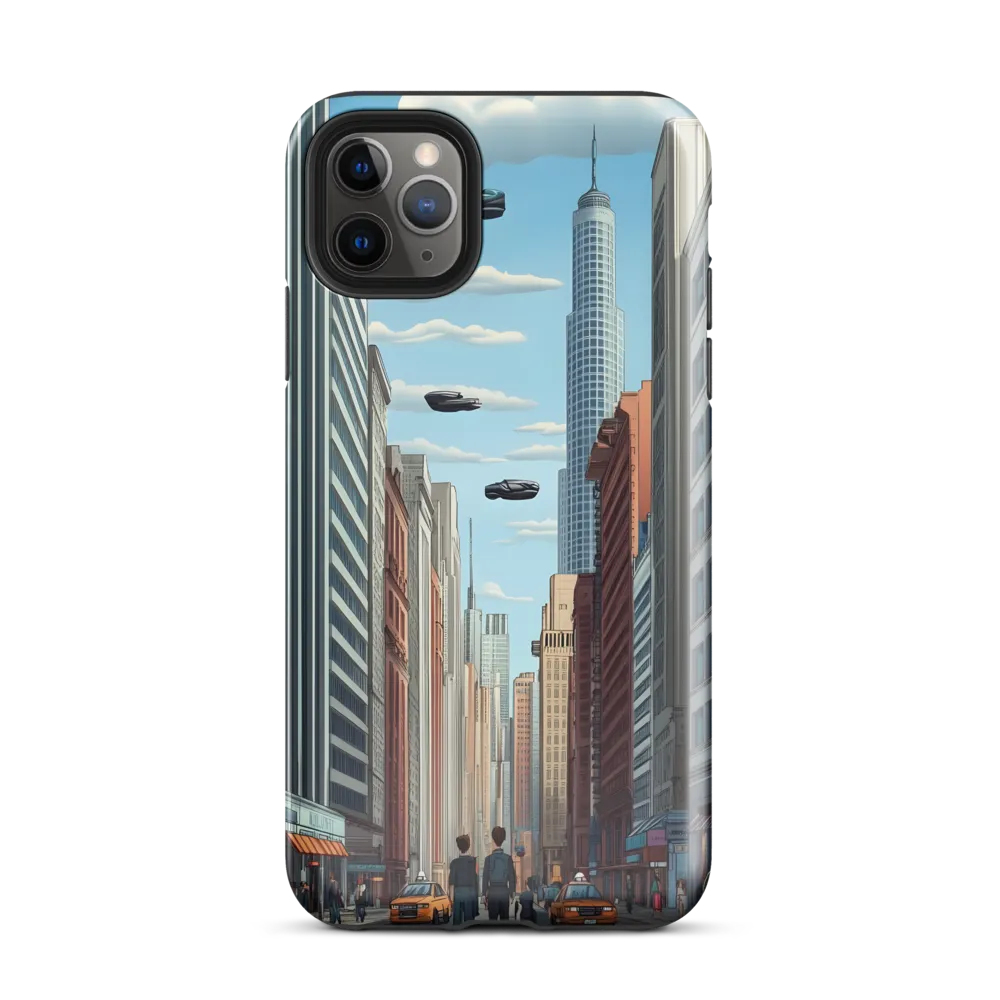 Futuristic Stroll through the Urban Skyline | Phone Case |  11 Pro Max | Tough Case | Glossy