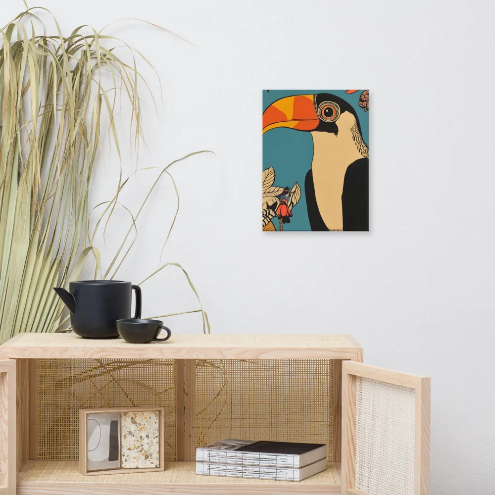 Tropical Majesty: The Toucan at Rest | Canvas | 12″×16″