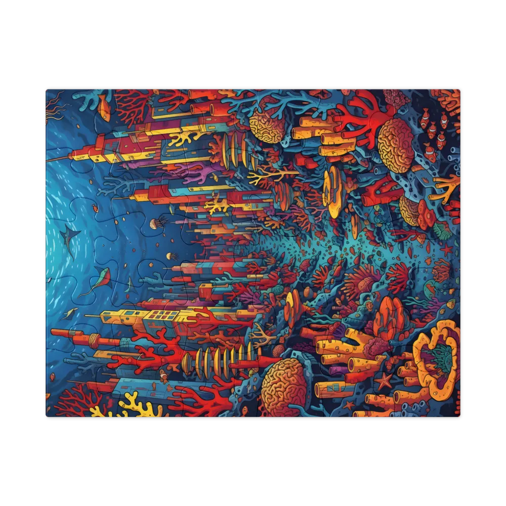 Sunken Coral City 
 Jigsaw Puzzle in Tin Box