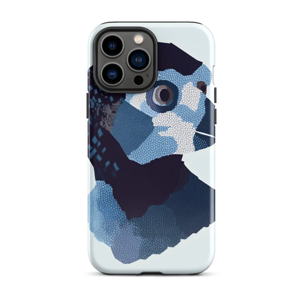 Abstract Avian Portrait in Blue