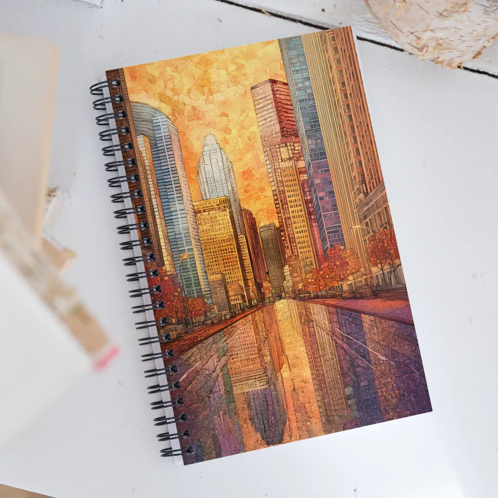 Reflections of a Vibrant City | Spiral Notebook