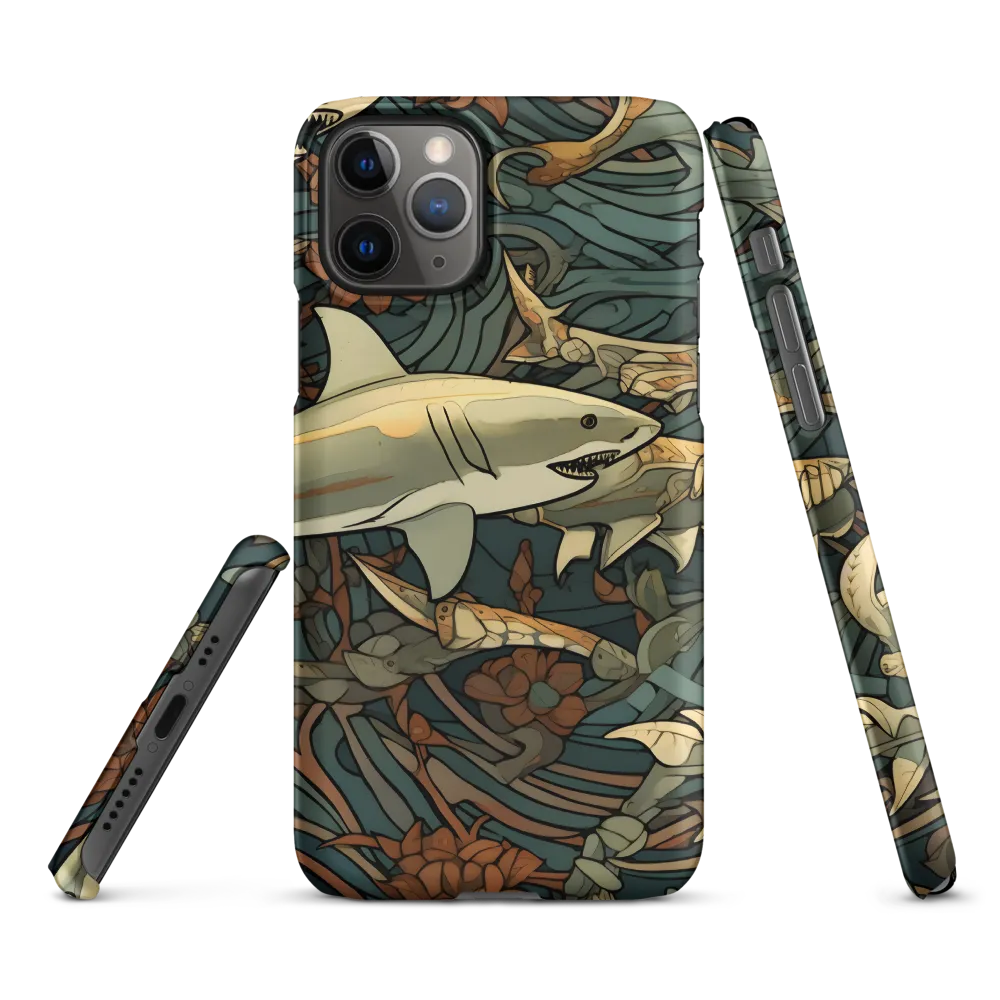 Dynamic Harmony of Sharks and Flora | Phone Case |  11 Pro | Snap Case | Matte