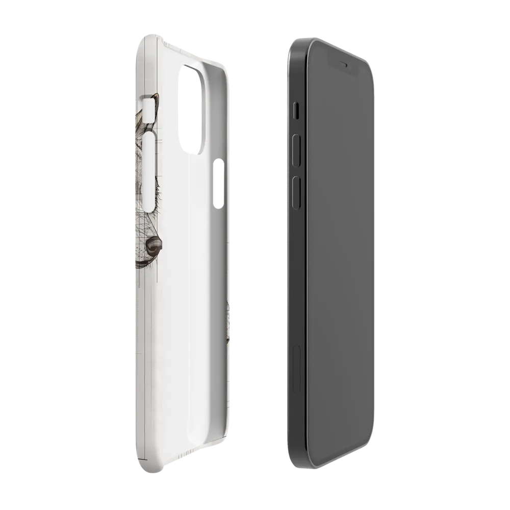 Geometric Harmony: The Essence of Wolves | Phone Case |  12 | Snap Case | Glossy
