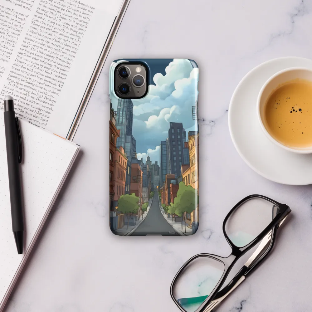 Urban Serenity: A Digital Cityscape | Phone Case |  11 Pro Max | Snap Case | Glossy