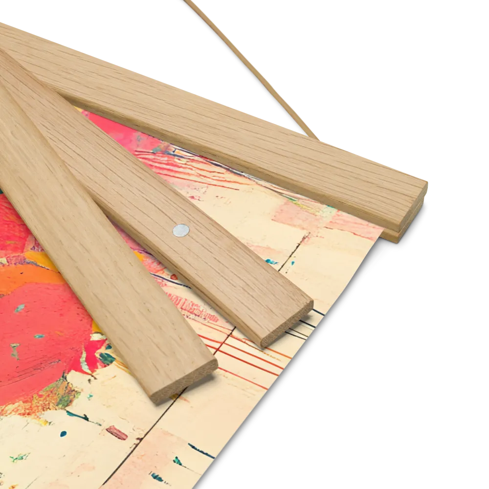 Whimsical Blossom | Poster With Oak Wood Hanger | 16″×16″