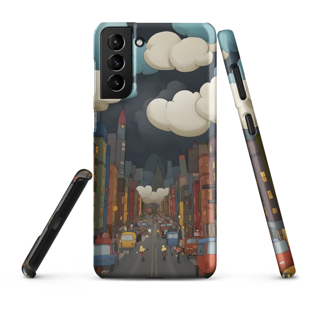 Urban Symphony: A City Awakens at Dusk | Phone Case |  S21 Plus | Snap Case | Matte
