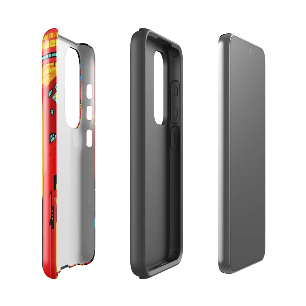 Neon Dreams: A Cyberpunk Cityscape | Phone Case |  S23 | Tough Case | Glossy