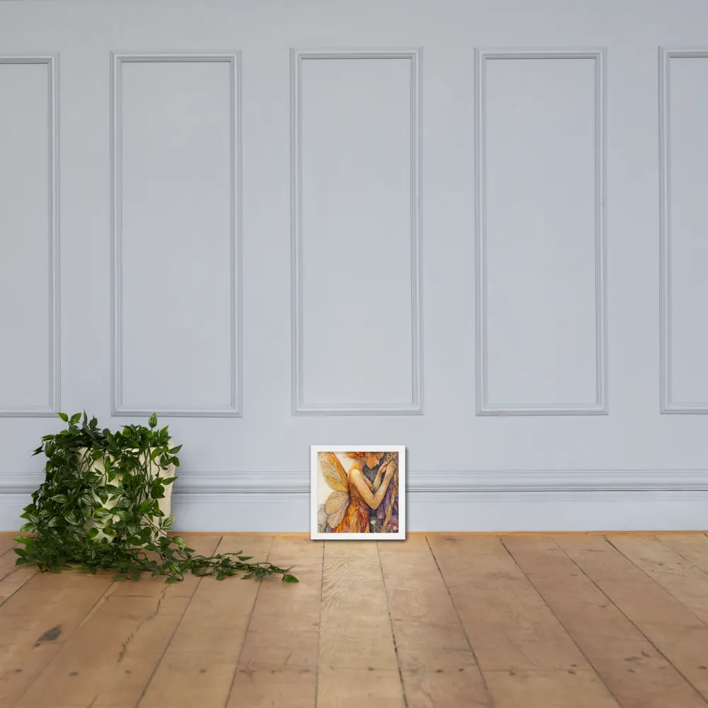 Whispers of the Frosted Meadow | Poster with White Frame | 10″×10″