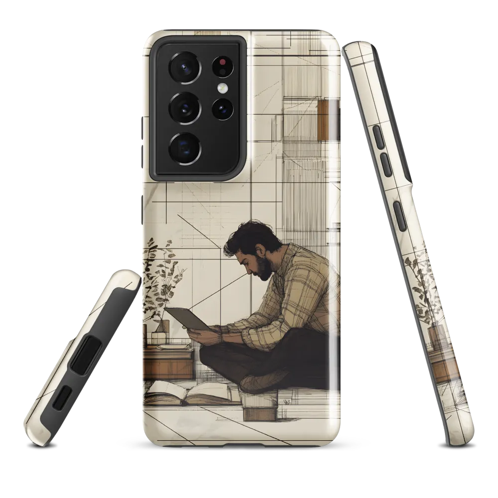 Quiet Reflections in Line | Phone Case |  S21 Ultra | Tough Case | Glossy