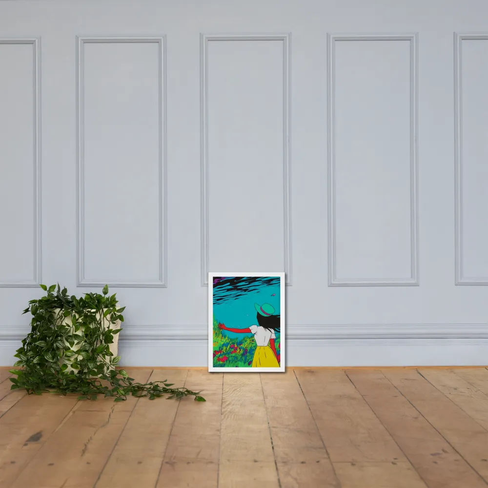 Whimsical Encounter | Poster with White Frame | 12″×16″