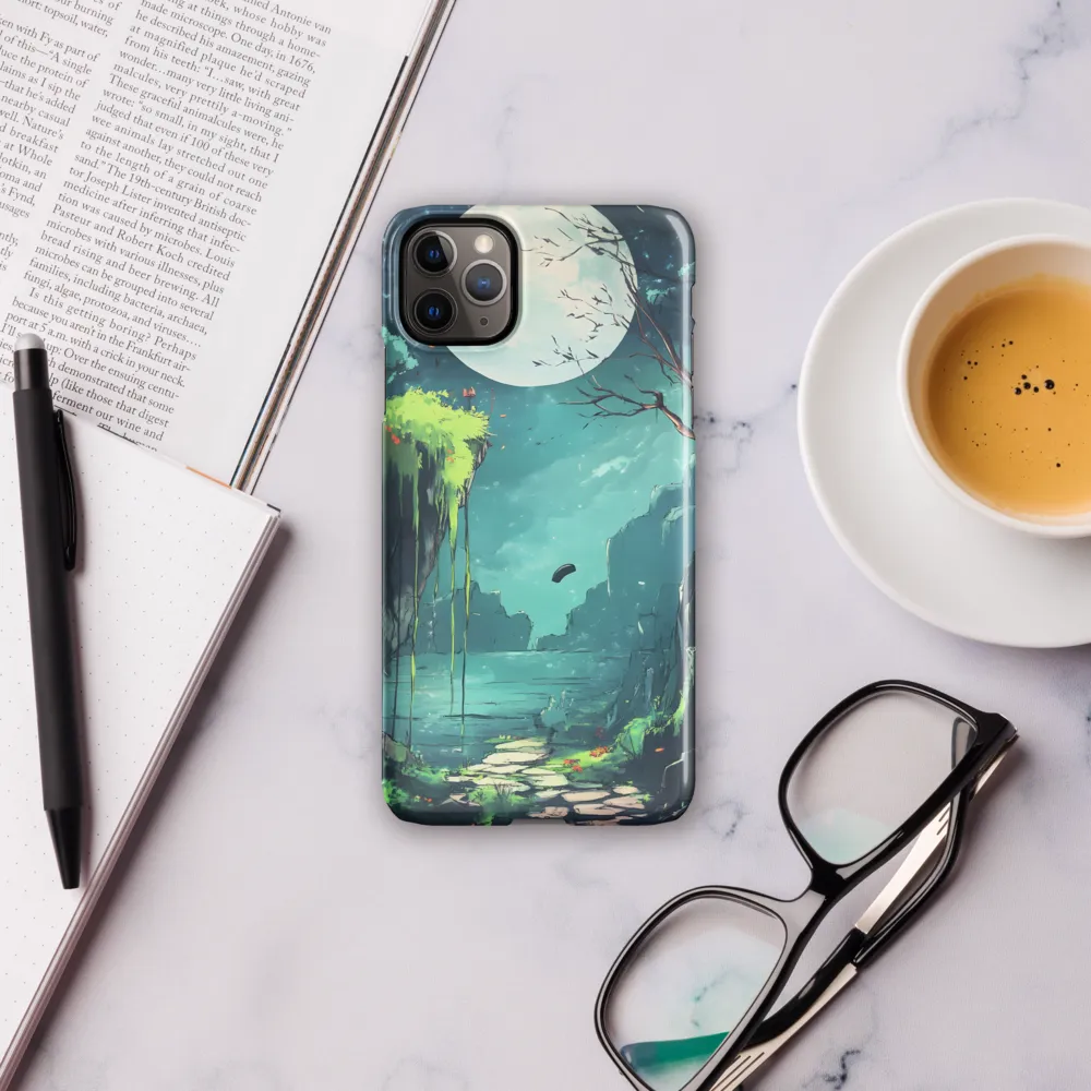 Moonlit Serenity: A Fantastical Landscape | Phone Case |  11 Pro Max | Snap Case | Glossy