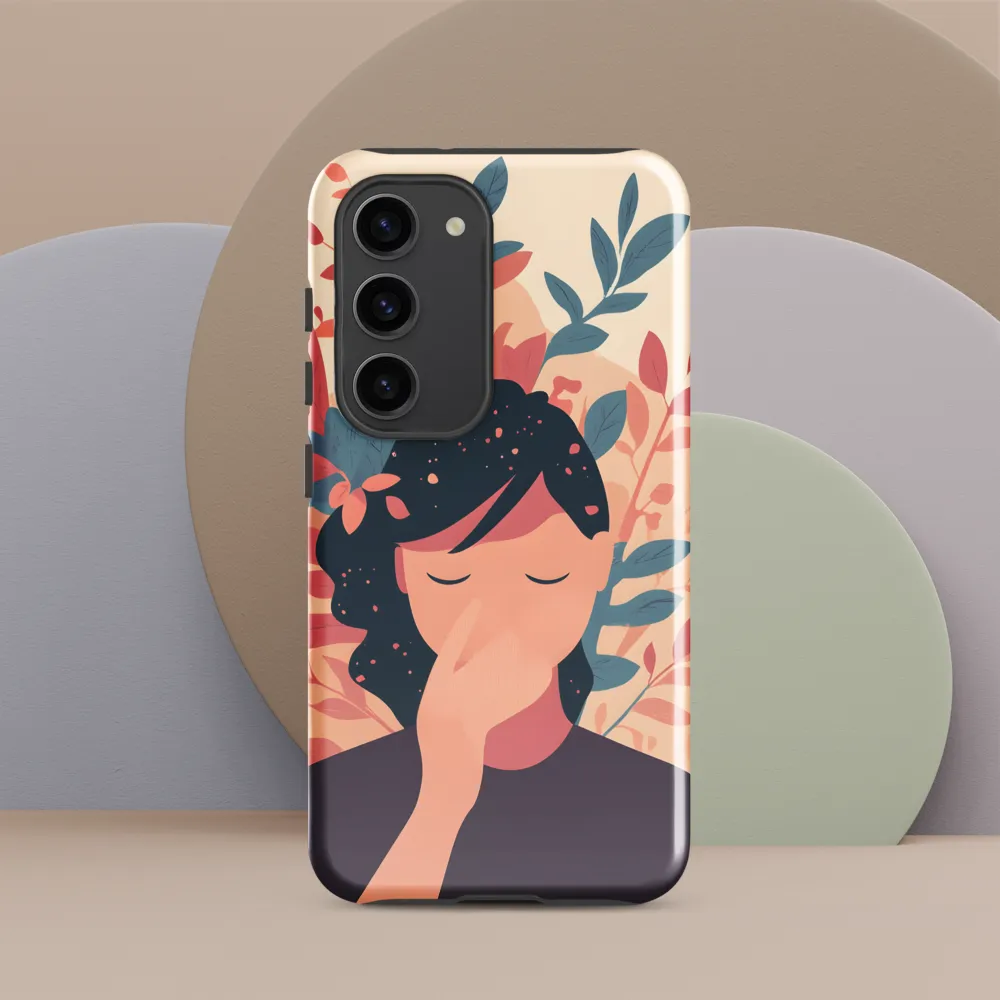 Whispers of Nature: A Serene Contemplation | Phone Case |  S23 | Tough Case | Glossy