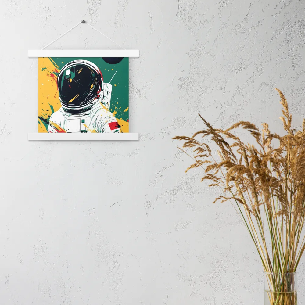 Galactic Explorer: A Modern Odyssey | Poster With White Wood Hanger | 10″×10″
