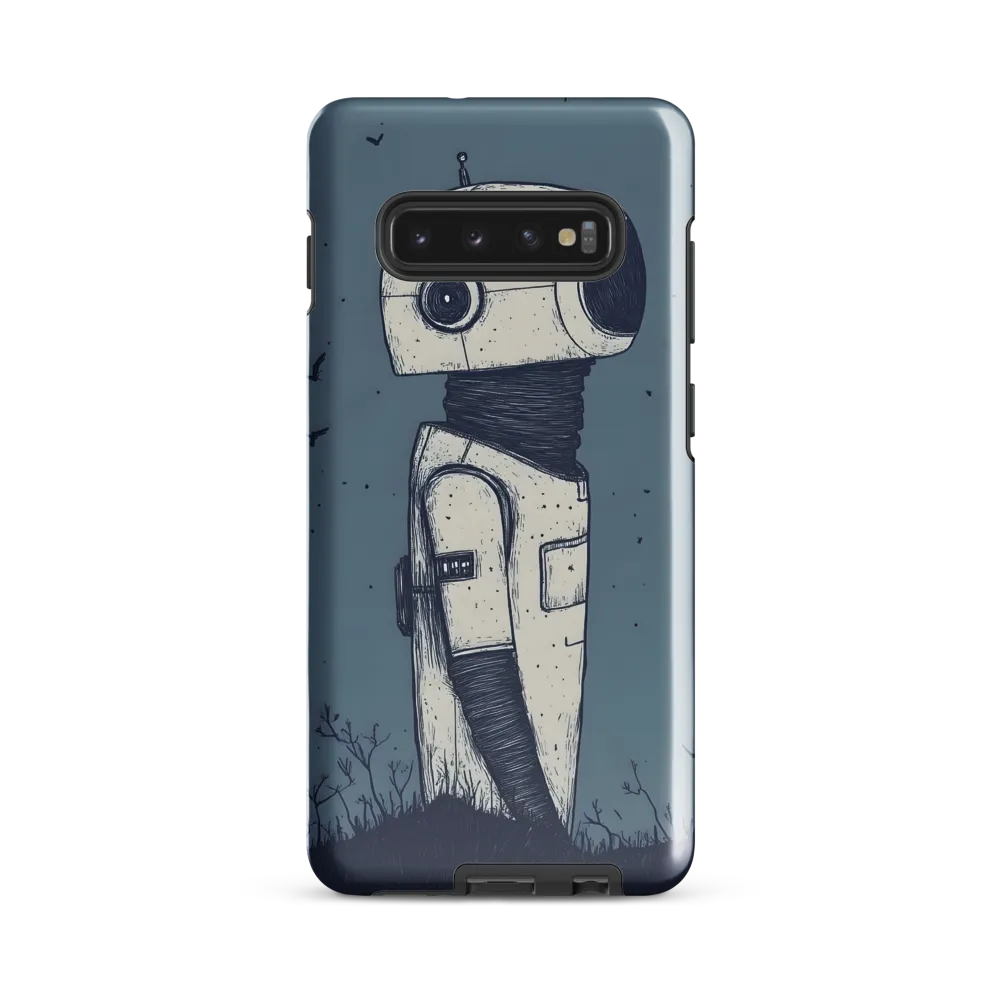 Contemplative Robot in a Barren Landscape | Phone Case |  S10 Plus | Tough Case | Glossy