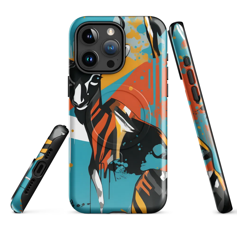 Dynamic Antelope in Vivid Abstract