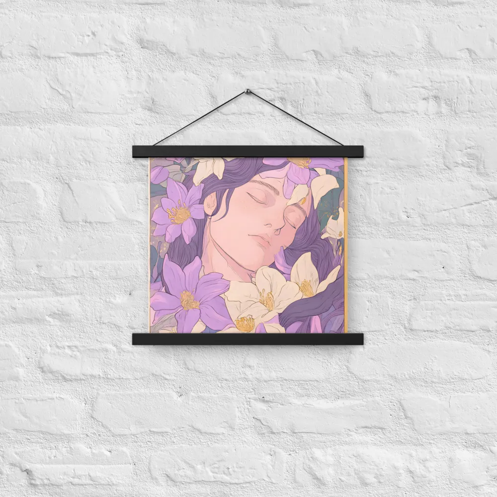Harmony in Bloom | Poster With Black Wood Hanger | 14″×14″