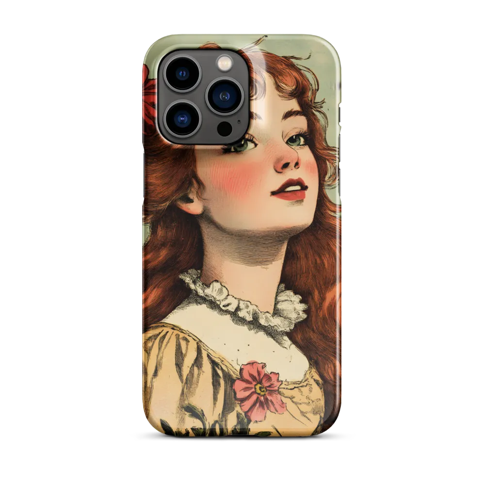 Whimsical Portrait of a Flower-Adorned Girl