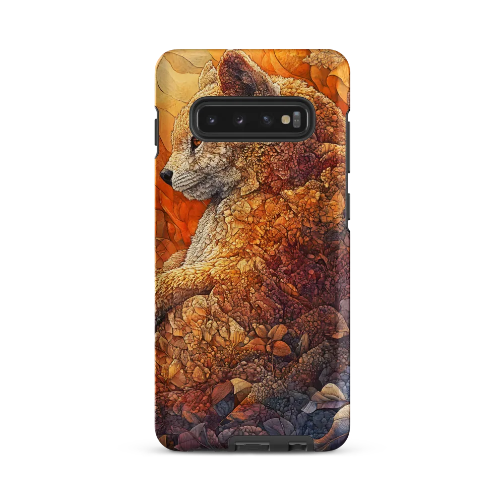 Amber Sentinel — Fox in a Floral Tapestry