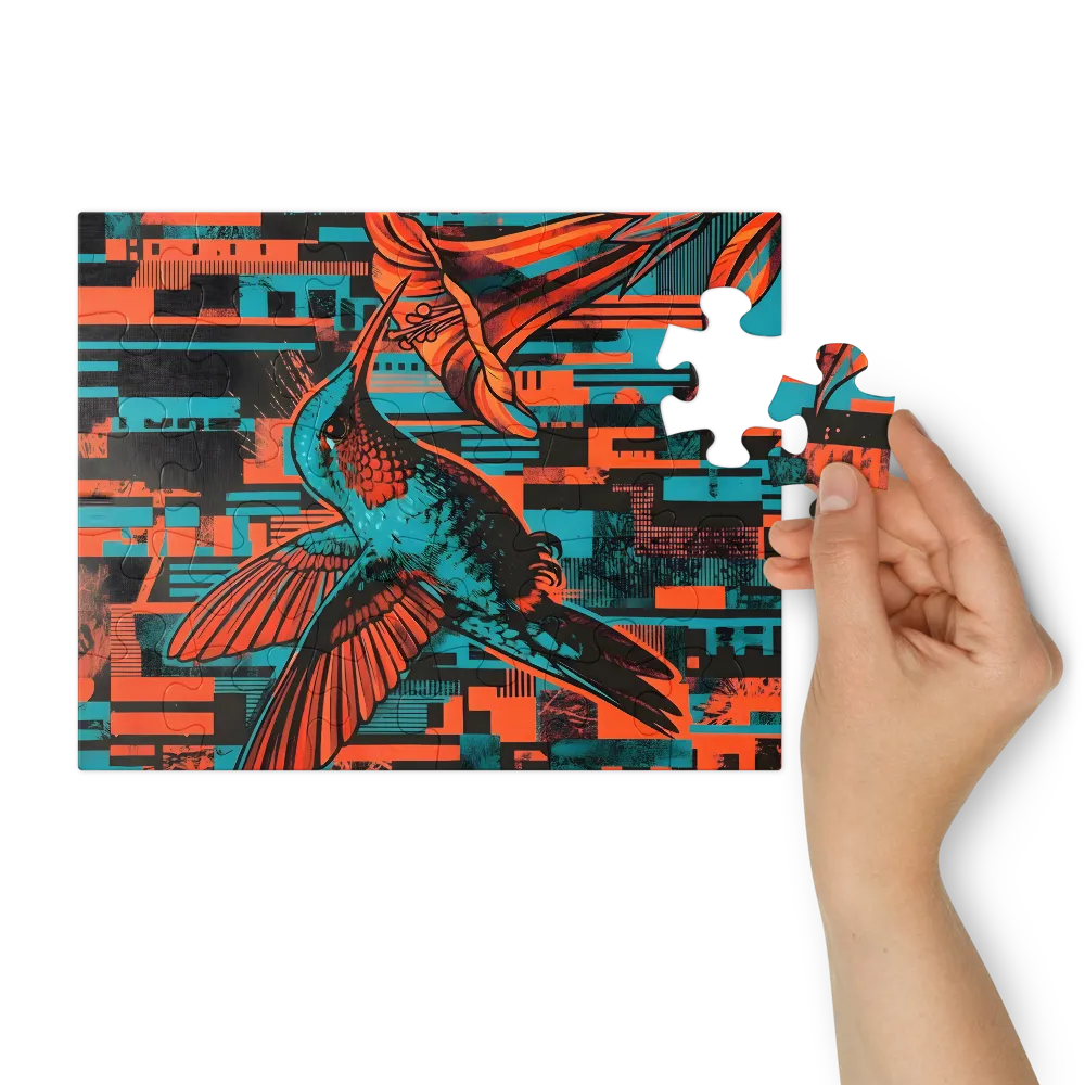 Hummingbird Screenprint 
 Jigsaw Puzzle in Tin Box