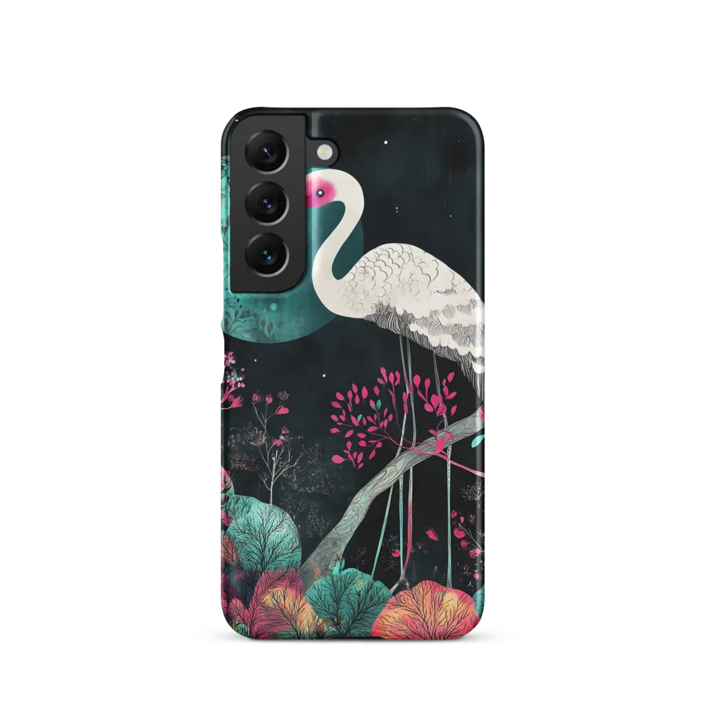 Ethereal Presence: Heron in a Floral Dreamscape