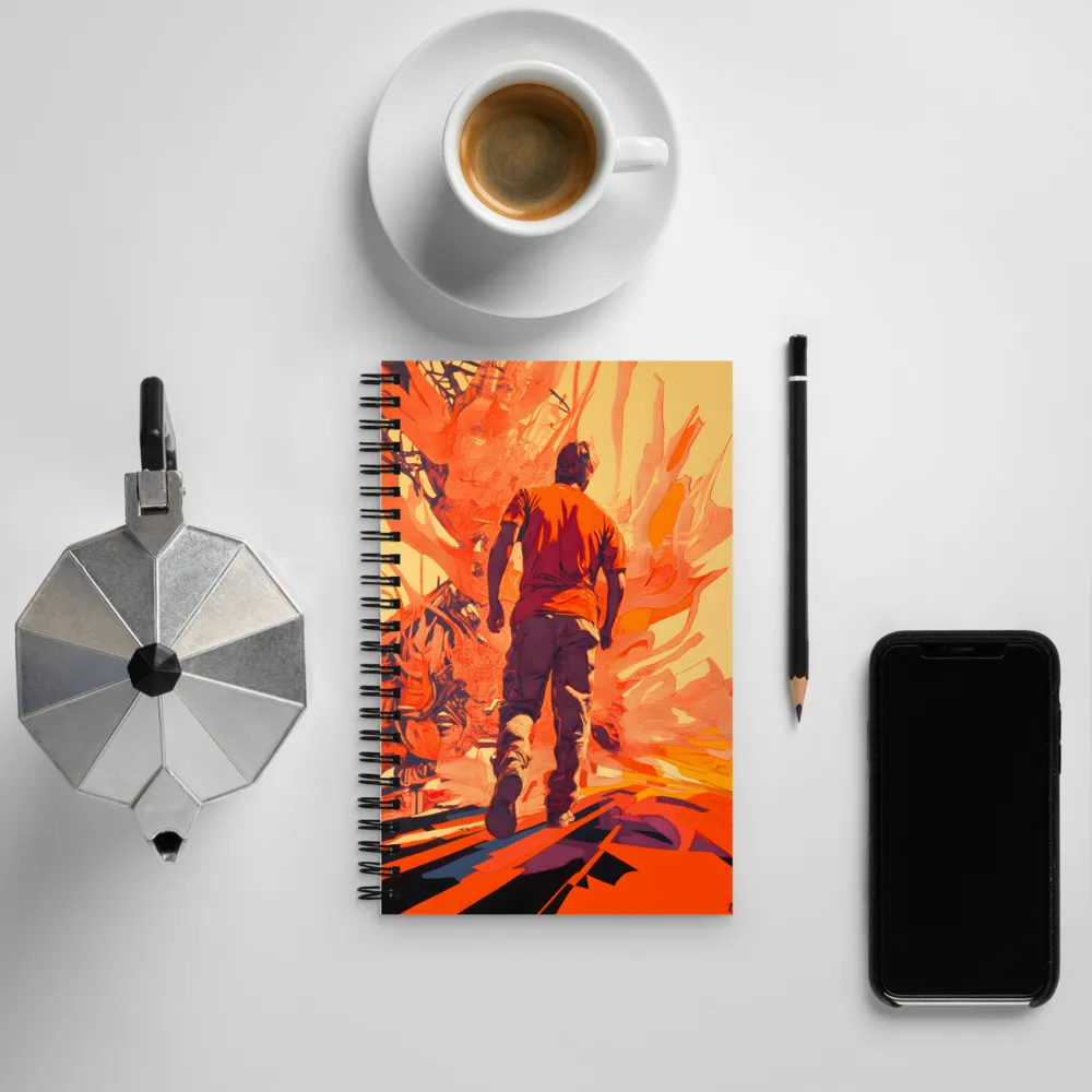 Into the Flames of Motion | Spiral Notebook