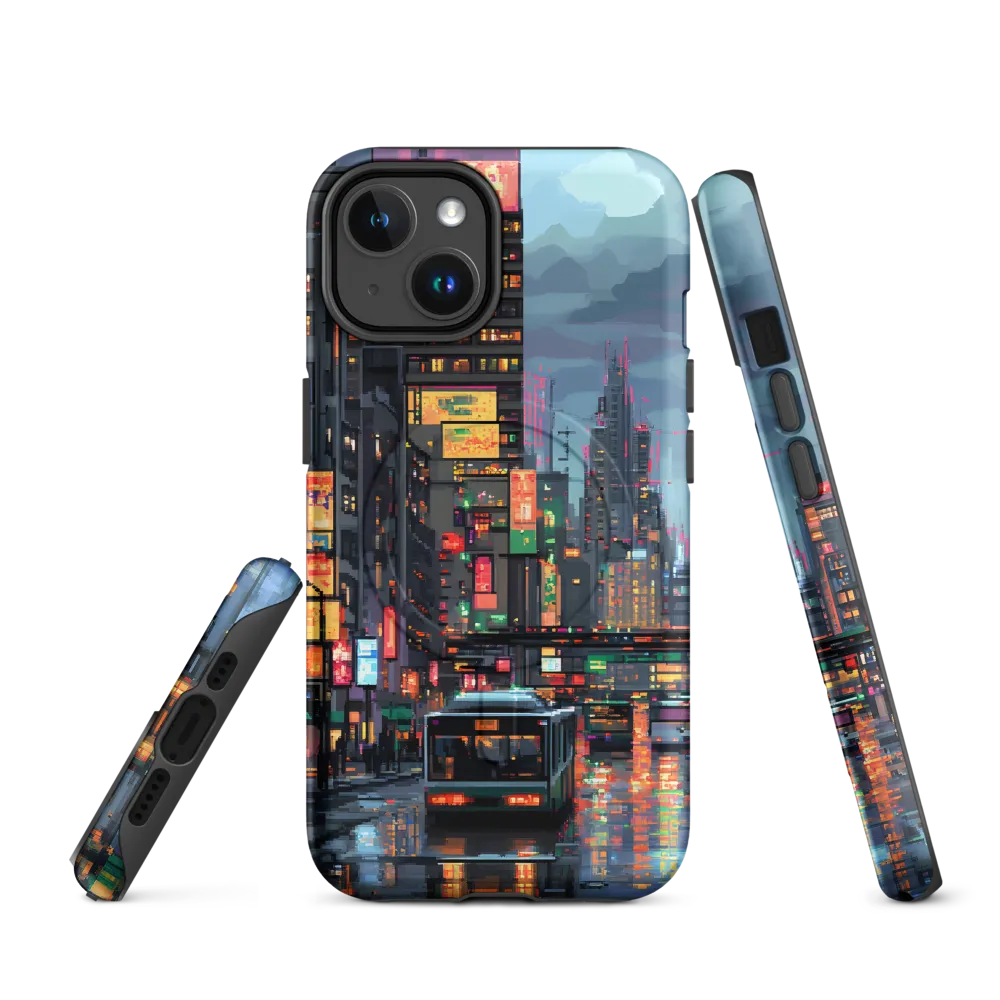 Neon Dreams: A Pixelated Urban Night