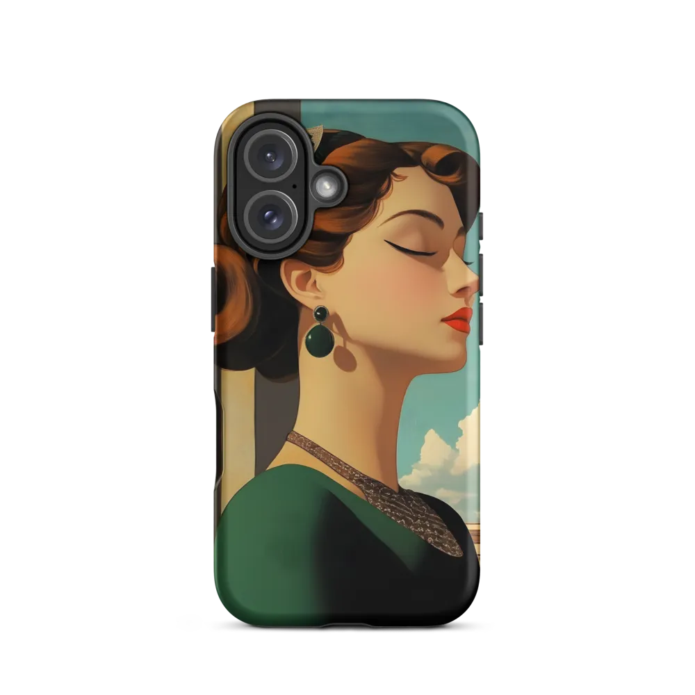 Elegance in Art Deco: A Portrait of Grace | Phone Case