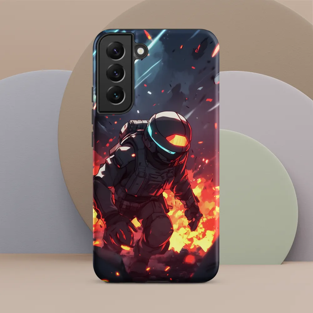 Astronaut Amidst Chaos