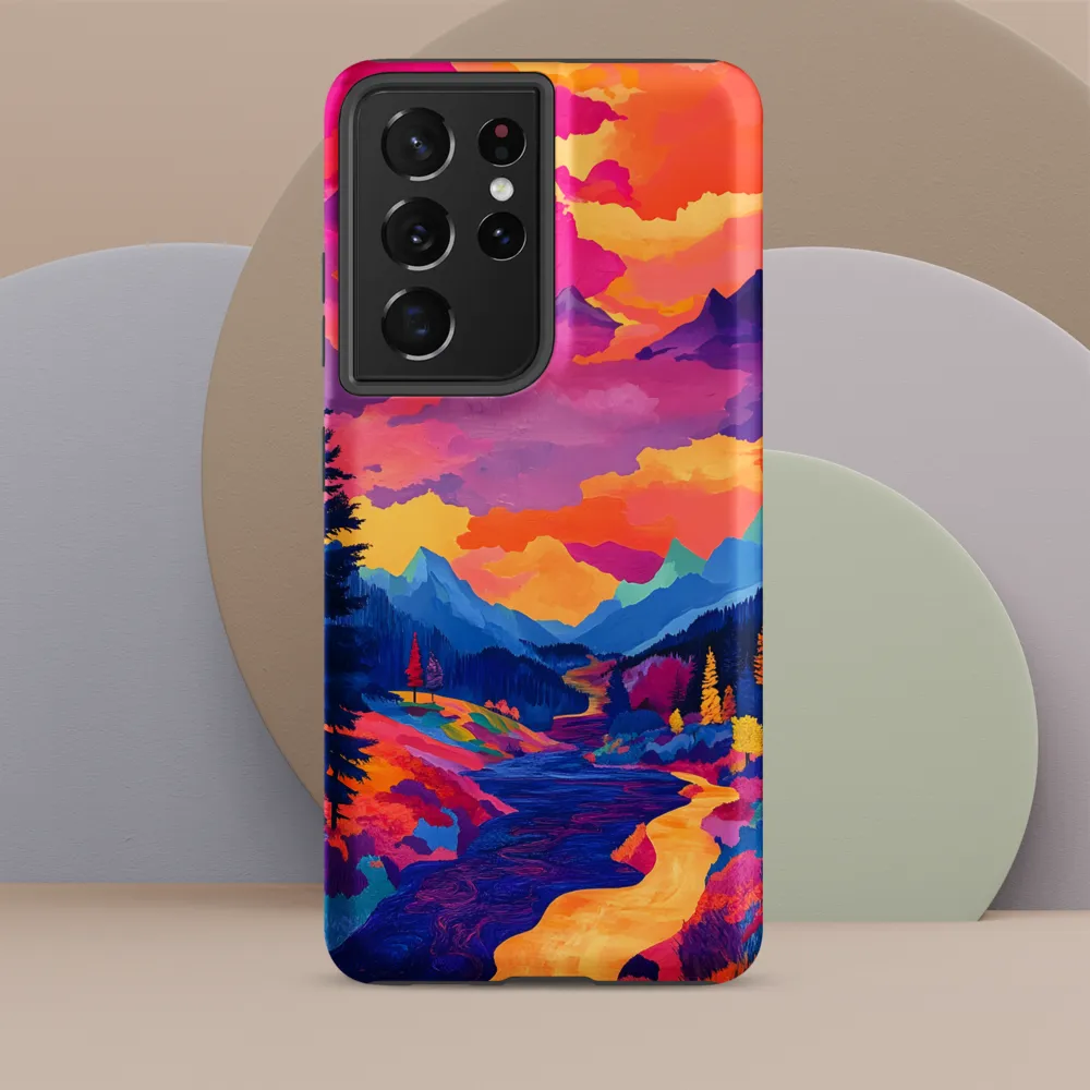 Radiant Serenity: A Surreal Landscape | Phone Case |  S21 Ultra | Tough Case | Matte