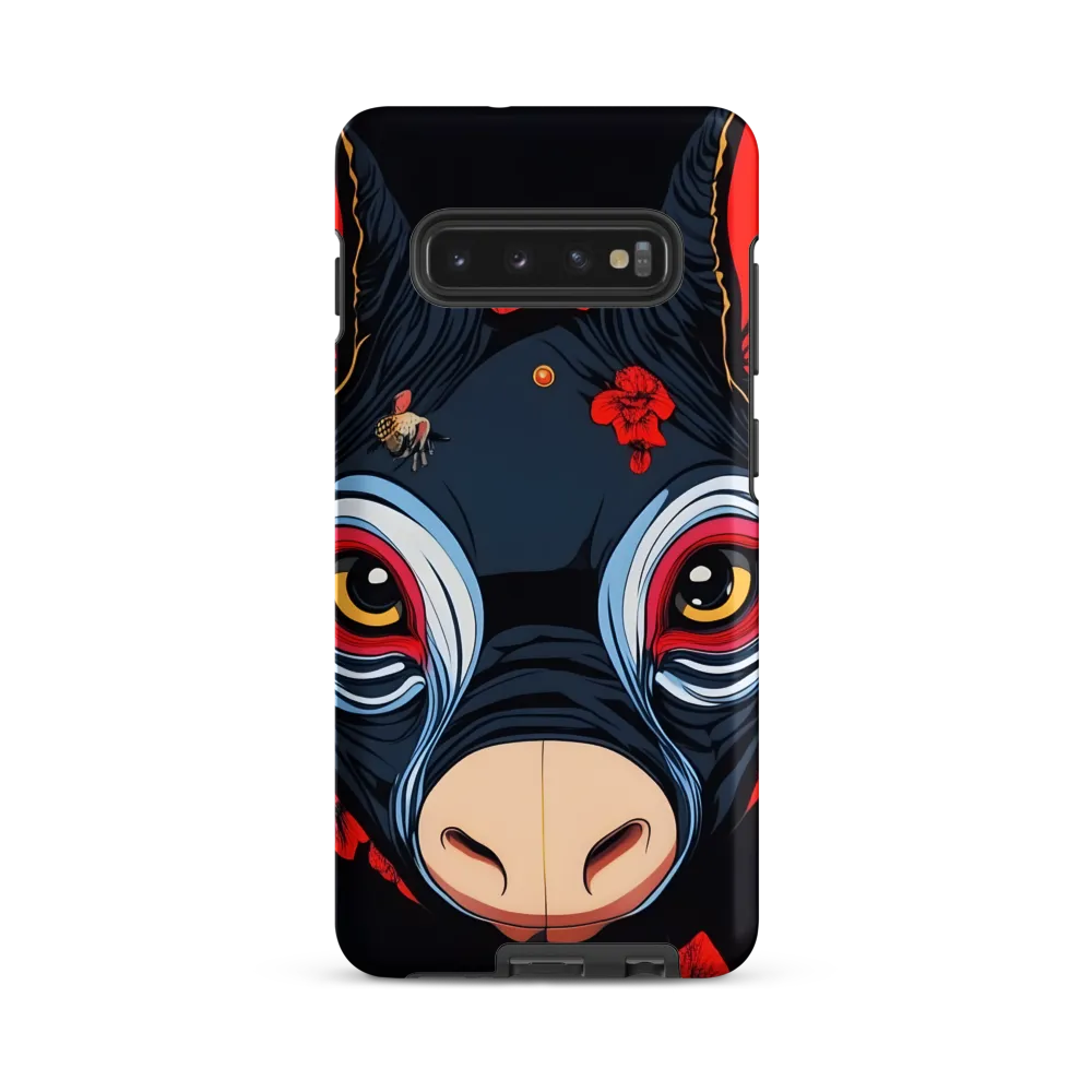 Mystical Bull with Floral Motifs