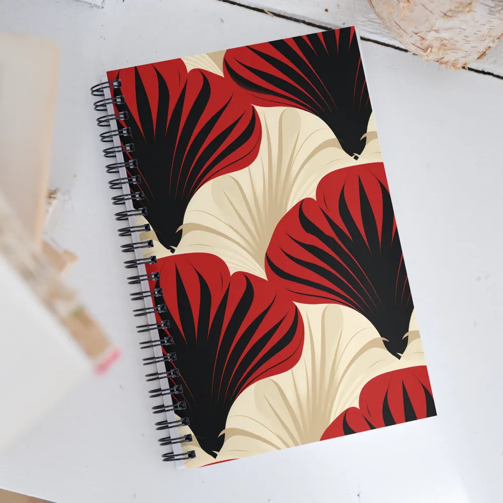 Elegance in Bloom: An Art Deco Floral Reverie | Spiral Notebook