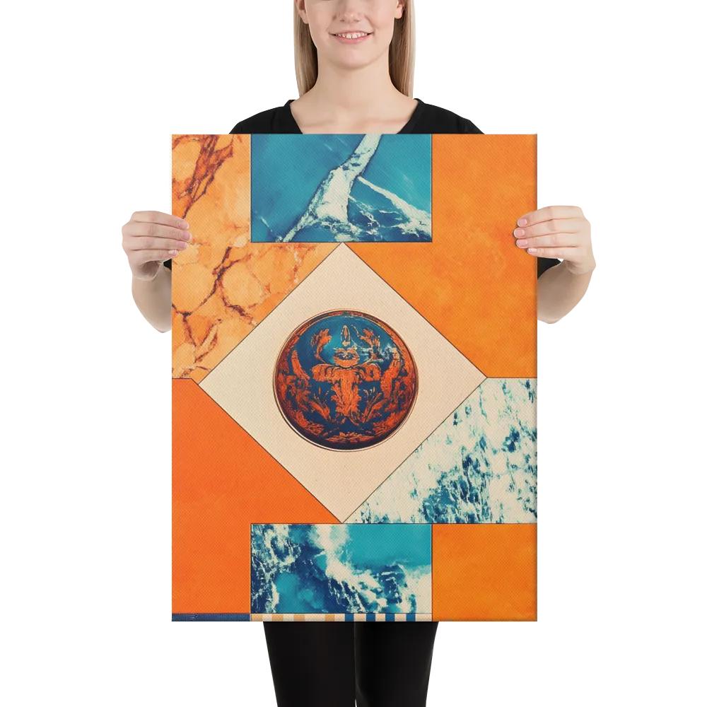Harmonious Encounters: Abstract Geometry | Canvas | 18″×24″