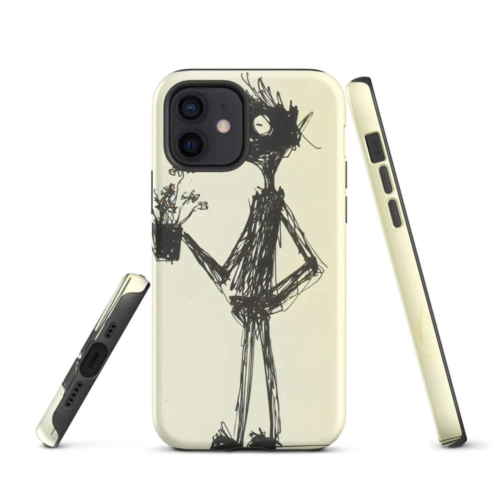 Whimsical Figure with Flowers