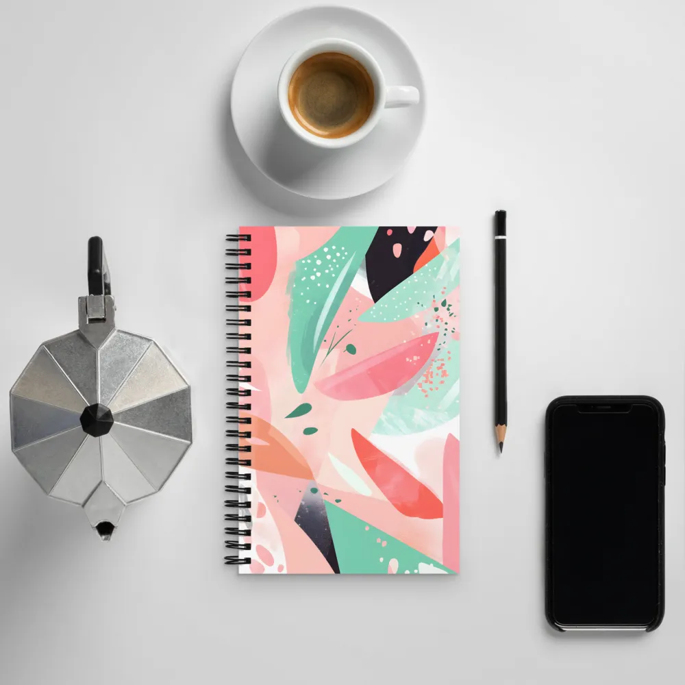 Whimsical Harmony: An Abstract Encounter | Spiral Notebook