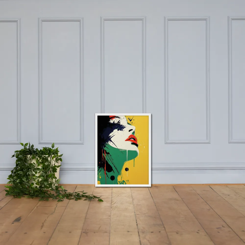 Bold Reflections: A Pop Art Portrait | Poster with White Frame | 18″×24″