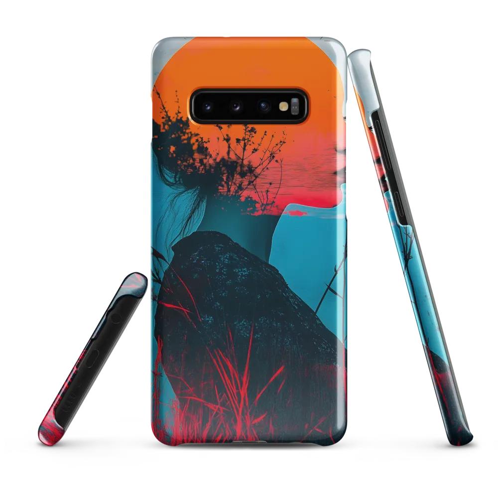 Ethereal Silhouette: A Dance of Nature and Self | Phone Case |  S10 Plus | Snap Case | Glossy