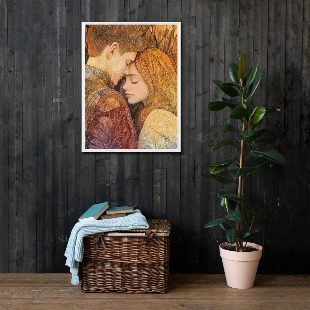 Embrace of Autumn | Canvas with White Frame | 24″×32″