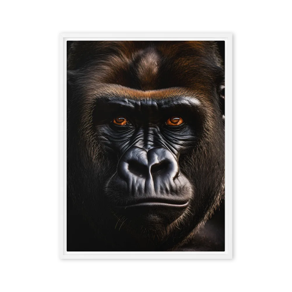 Majestic Gaze | Canvas with White Frame | 24″×32″