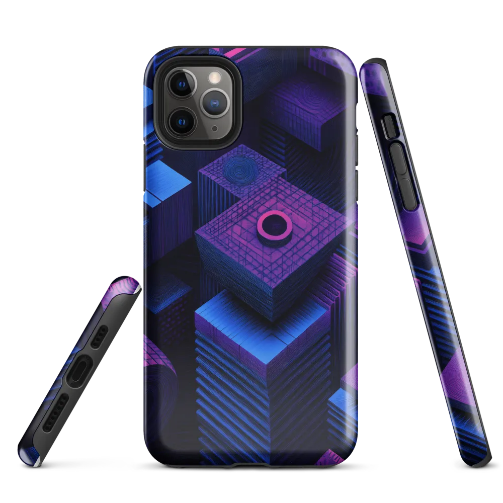 Geometric Dreams in Blue and Purple | Phone Case |  11 Pro Max | Tough Case | Glossy