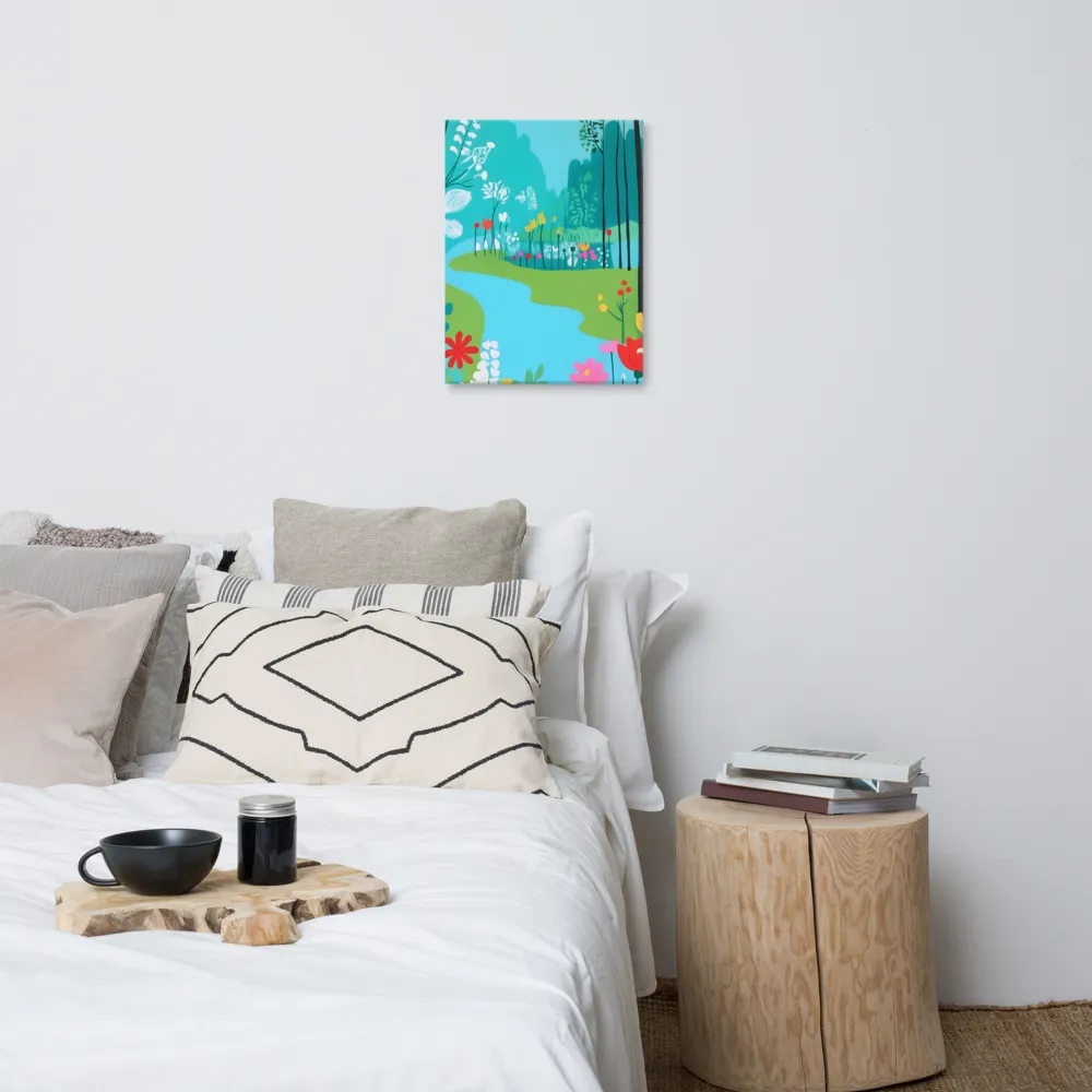 Whispers of Spring: A Colorful Retreat | Canvas | 18″×24″