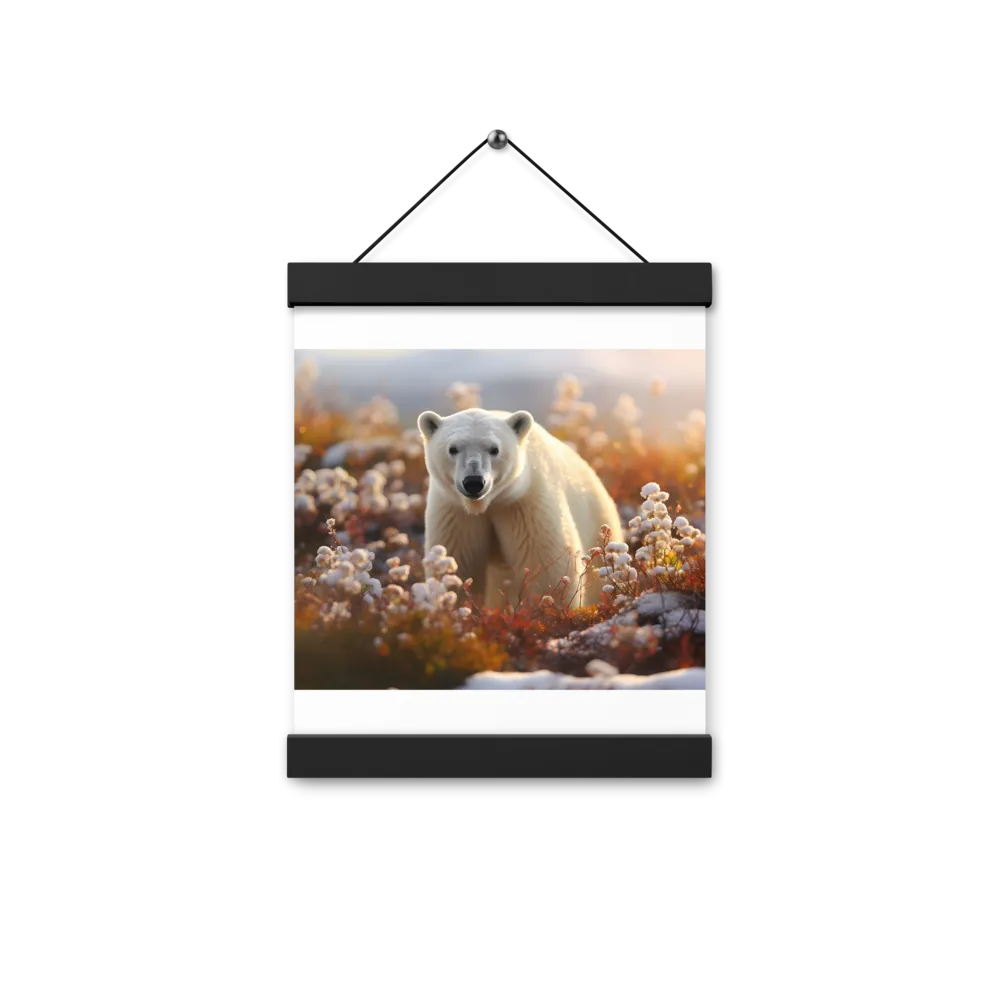 Harmony in the Frozen Wilderness | Poster With Black Wood Hanger | 8″×10″