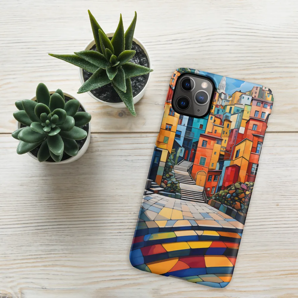 Vibrant Village: A Cubist Journey