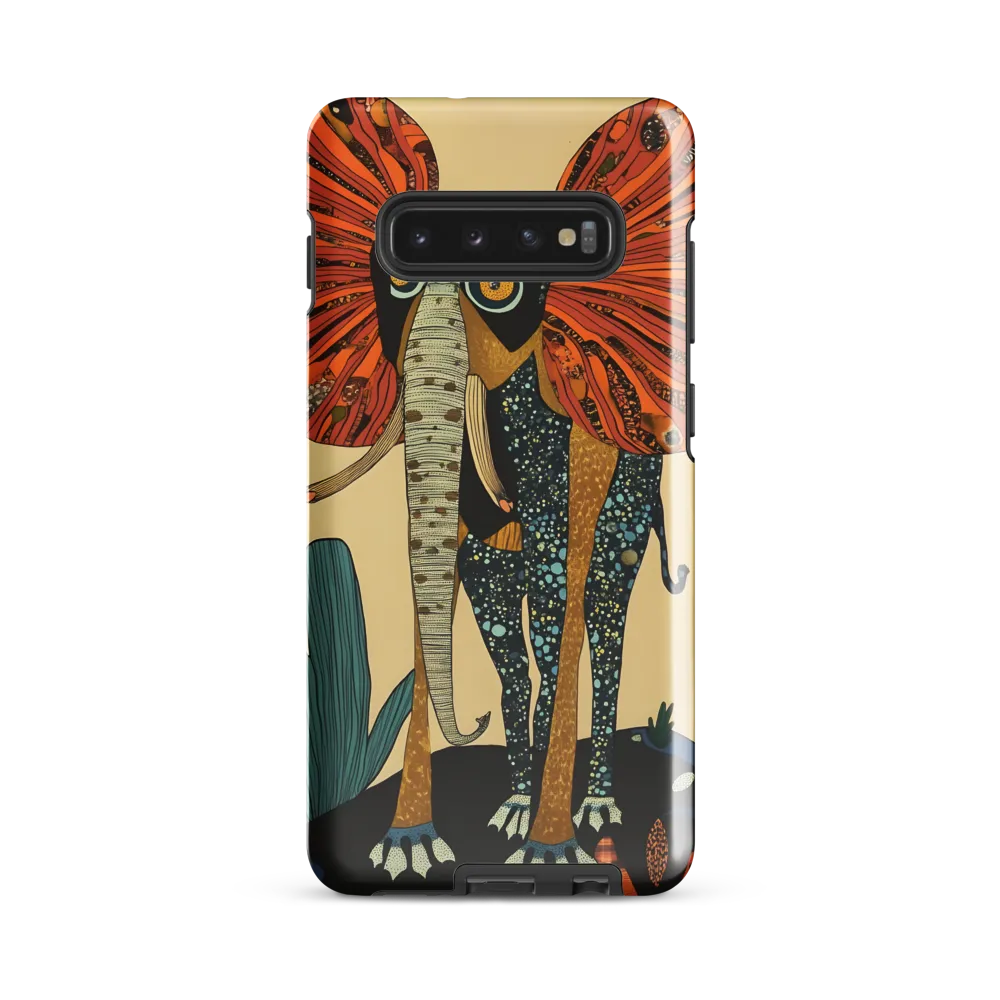 Whimsical Majesty: The Surreal Elephant | Phone Case |  S10 Plus | Tough Case | Glossy