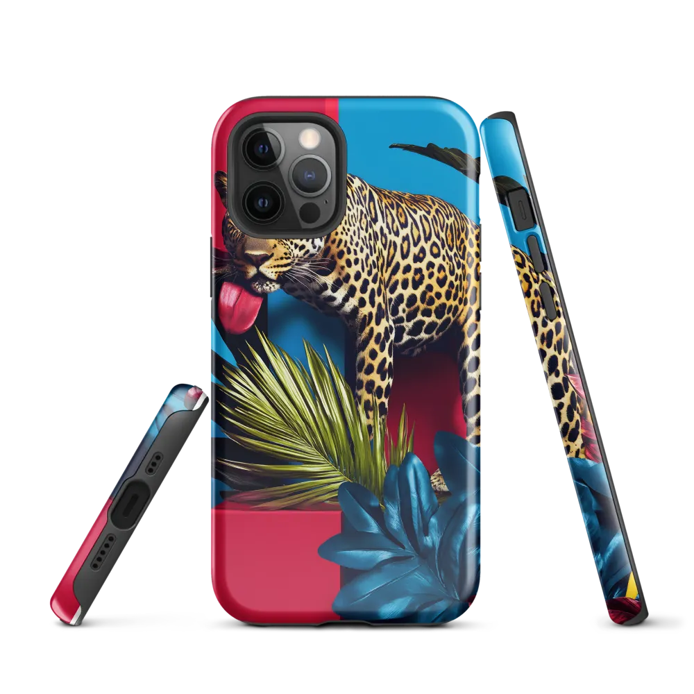 Playful Leopard in Vibrant Paradise