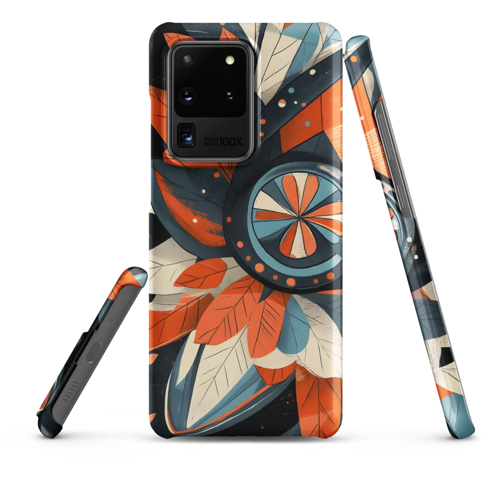 Floral Symphony in Orange and Teal
