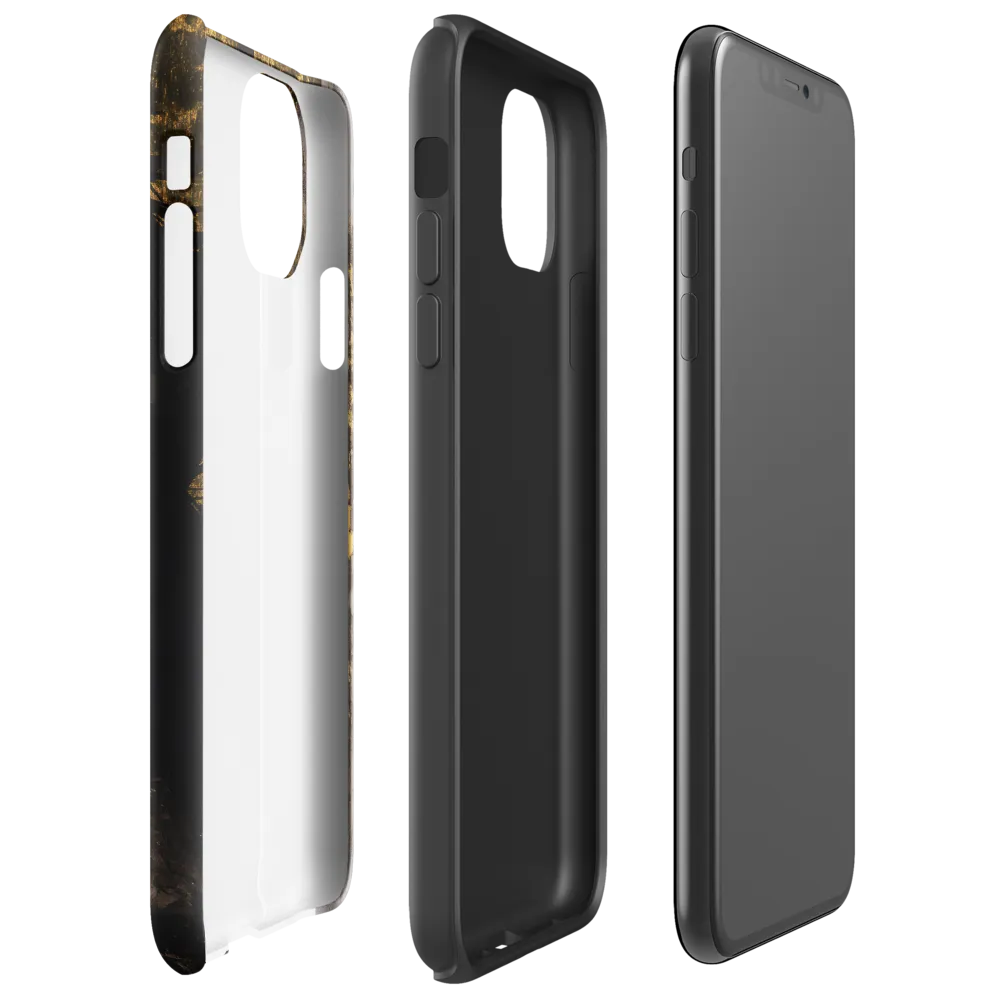 Golden Elegance: A Modern Profile Portrait | Phone Case |  11 Pro Max | Tough Case | Glossy