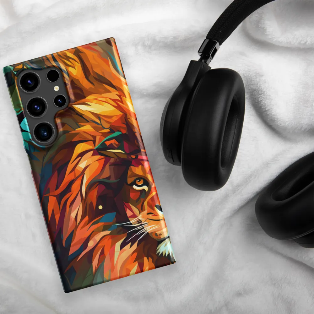 Majestic Gaze: The Polygonal Lion